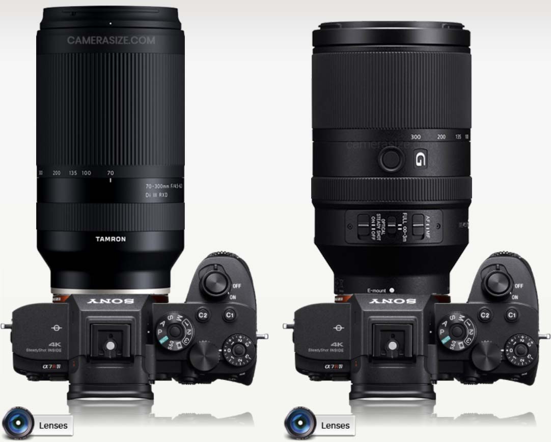 Tamron 70-300mm f/4.5-6.3 Di III RXD vs Sony FE 70-300mm f/4.5-5.6 