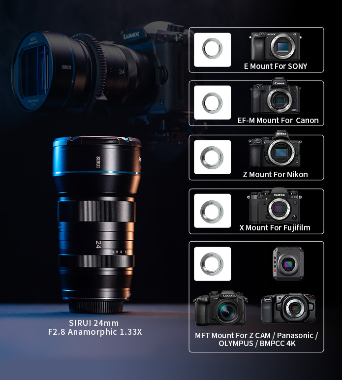 Sirui 24mm f/2.8 1.33x Anamorphic Lens - Sony Addict