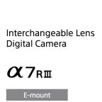 Permalink to Sony a7RIII Manual Online Now