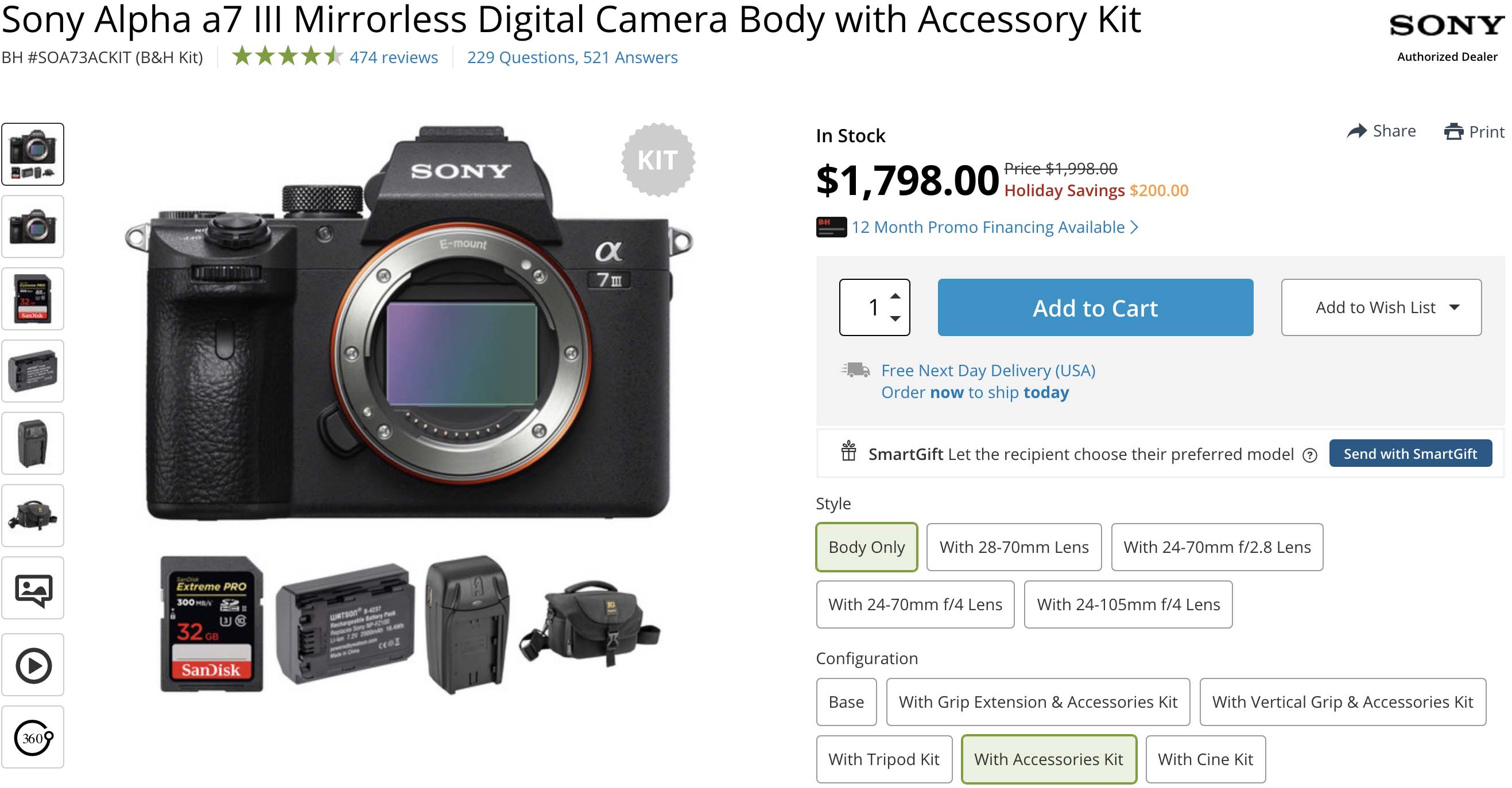 Sony a7III $1,798 With Accessories - Sony Addict