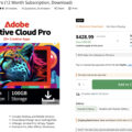 Permalink to Adobe Creative Cloud Pro Discounted 45%
